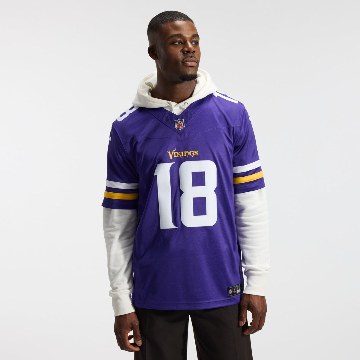 Men's Minnesota Vikings Justin Jefferson Nike Purple Team Vapor Fuse Stitched Limited Jersey