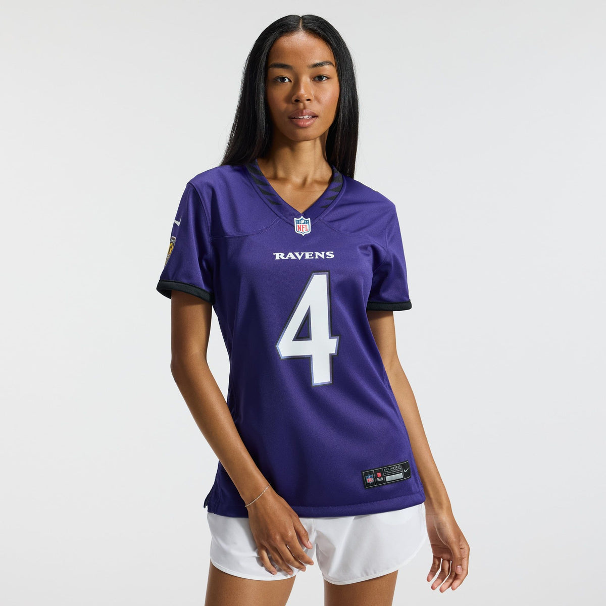 Women's Baltimore Ravens Zay Flowers Nike Purple Team Game Jersey