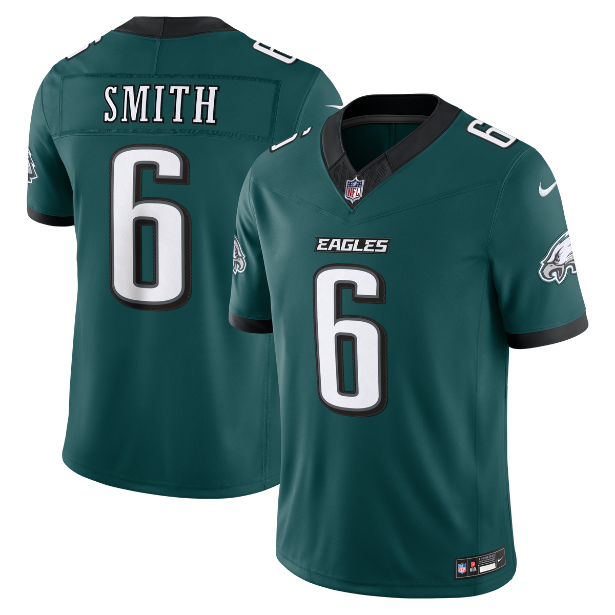 Men's Philadelphia Eagles Devonta Smith Nike Midnight Green Team Vapor Fuse Stitched Limited Jersey