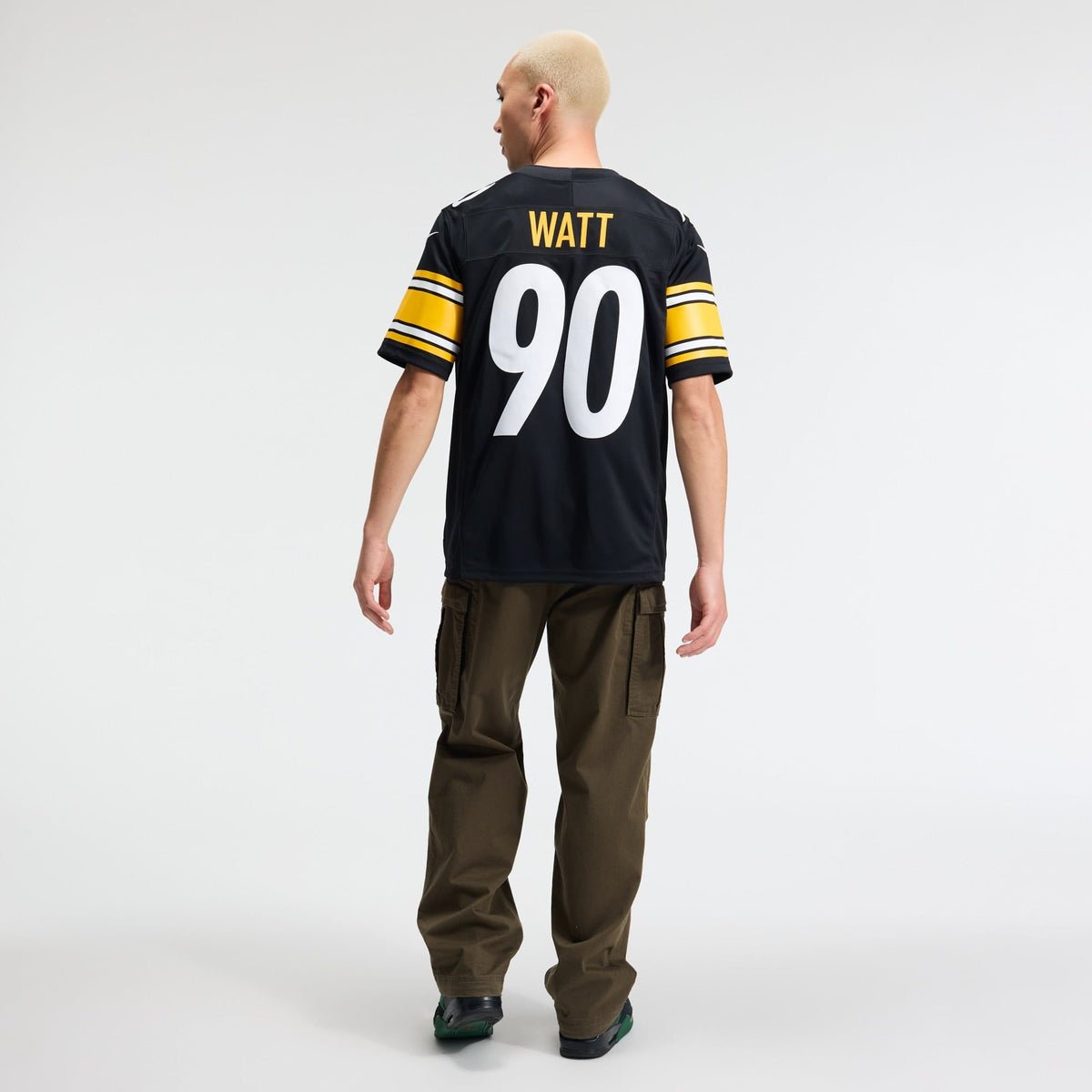 Men's Pittsburgh Steelers Tj Watt Nike Black Team Vapor Fuse Stitched Limited Jersey
