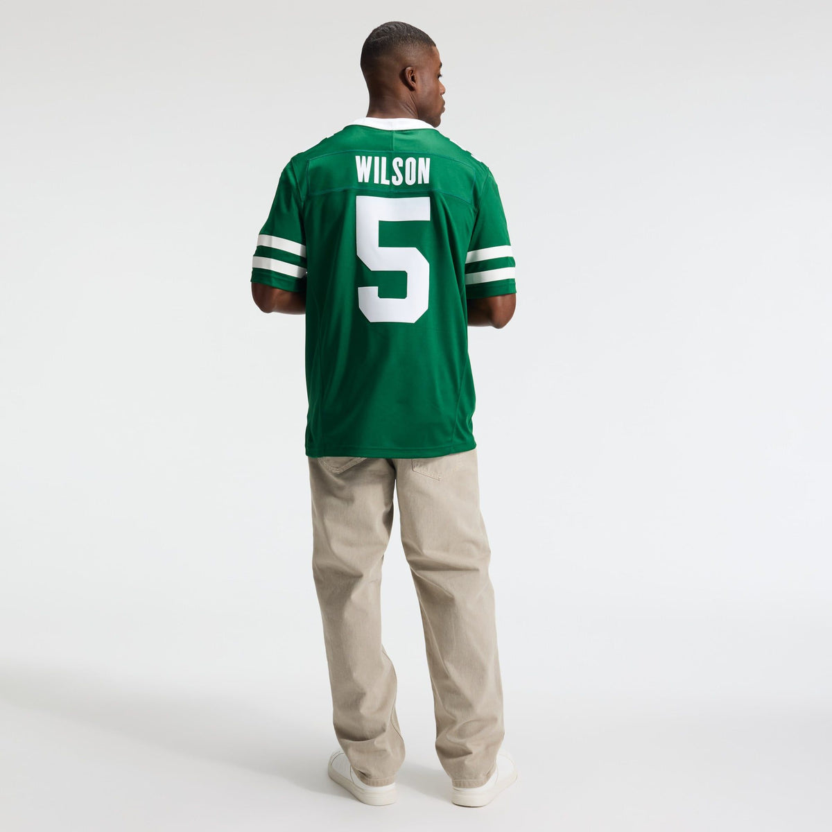 Men's New York Jets Garrett Wilson Nike Legacy Green Team Vapor Fuse Stitched Limited Jersey