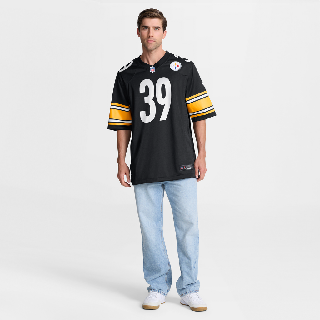 Men's Pittsburgh Steelers Malik Harrison Nike Black Team Game Jersey