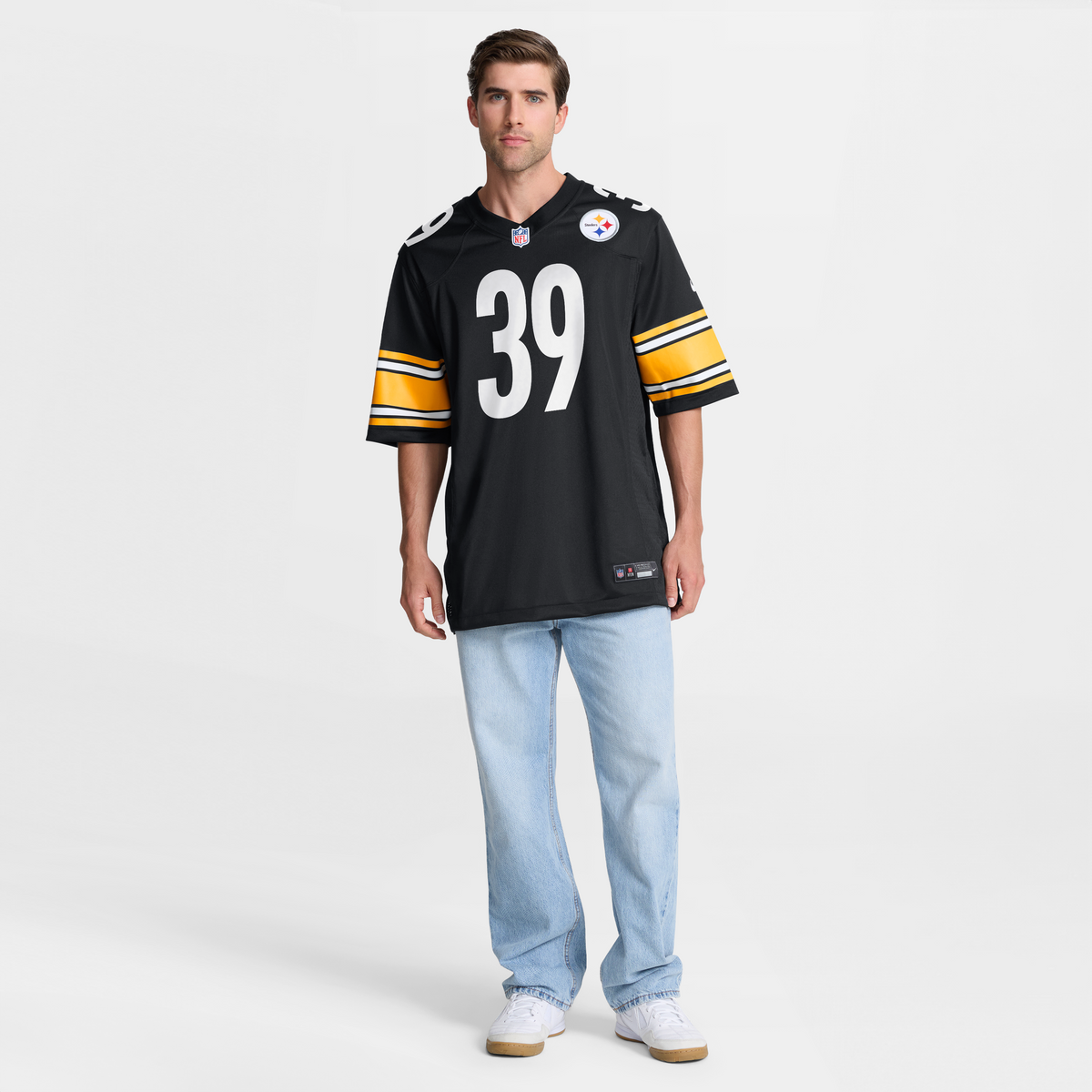 Men's Pittsburgh Steelers Malik Harrison Nike Black Team Game Jersey