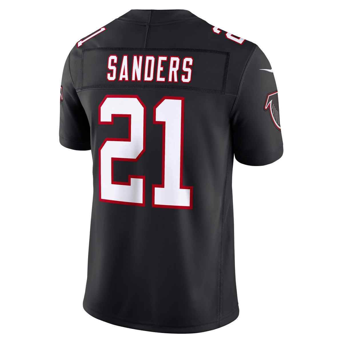 Men's Atlanta Falcons Deion Sanders Nike Black Alternate Throwback Vapor Fuse Stitched Retired Limited Jersey