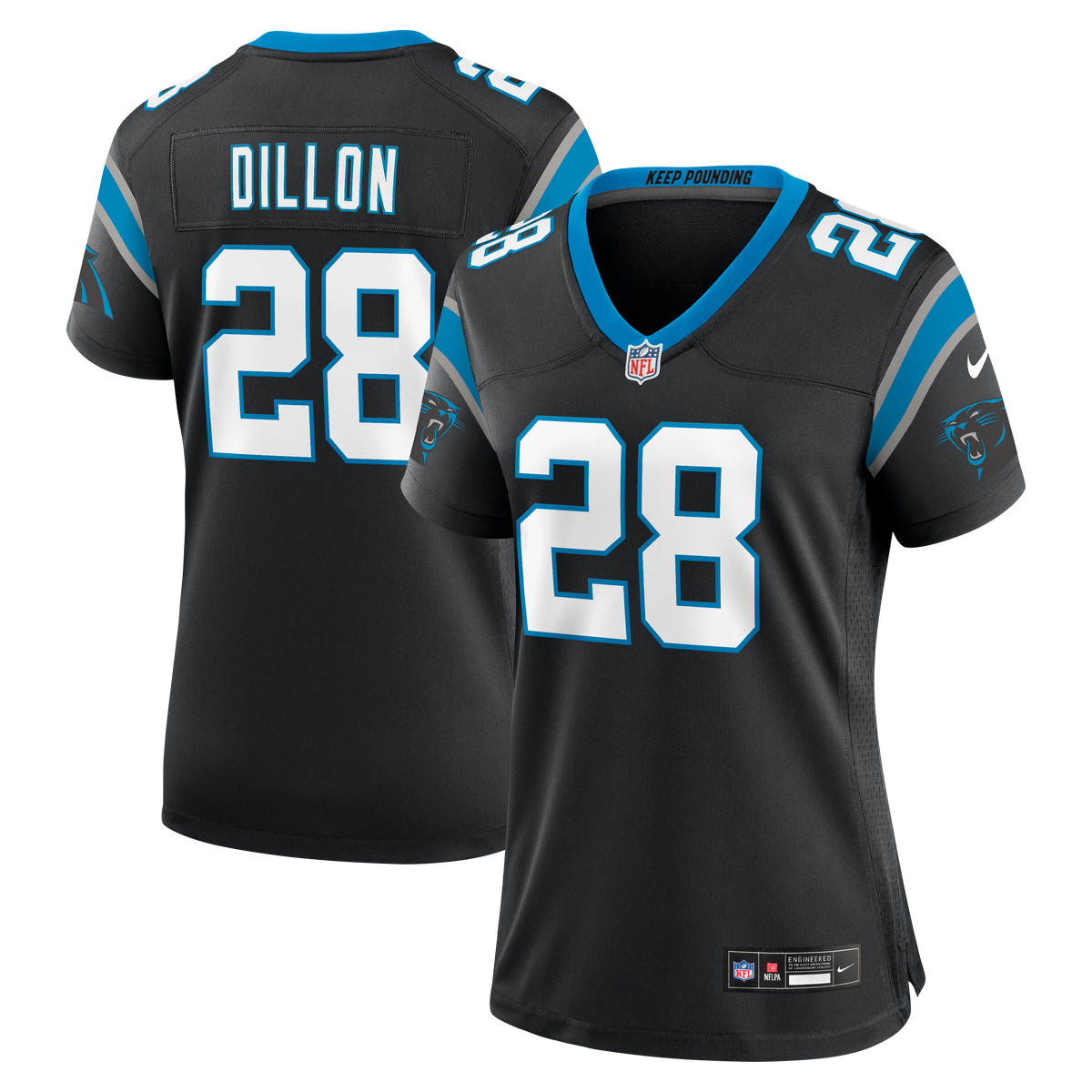 Women's Carolina Panthers Aj Dillon Nike Black Team Game Jersey