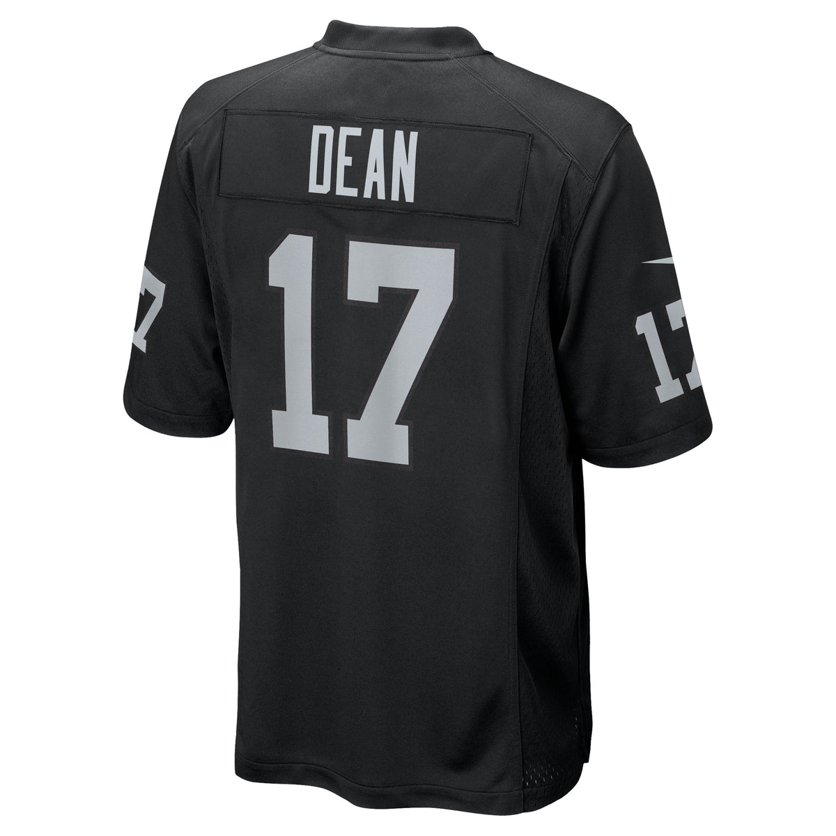 Men's Las Vegas Raiders Nakobe Dean Nike Black Team Game Jersey