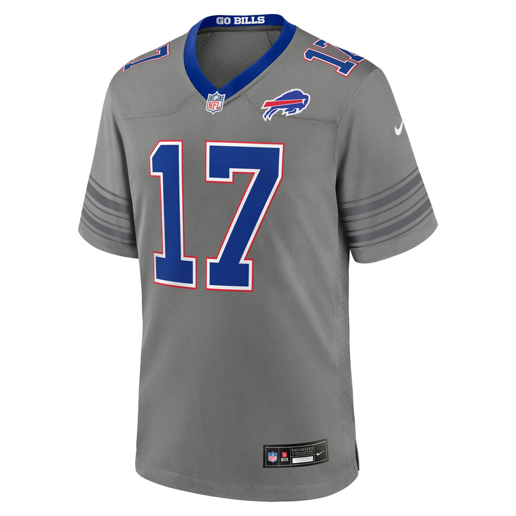 Men's Buffalo Bills Josh Allen Nike Gray Nickel City Game Jersey
