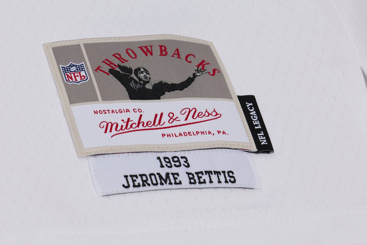 Men's Los Angeles Rams Jerome Bettis Mitchell And Ness White Retired Legacy Replica Player Jersey