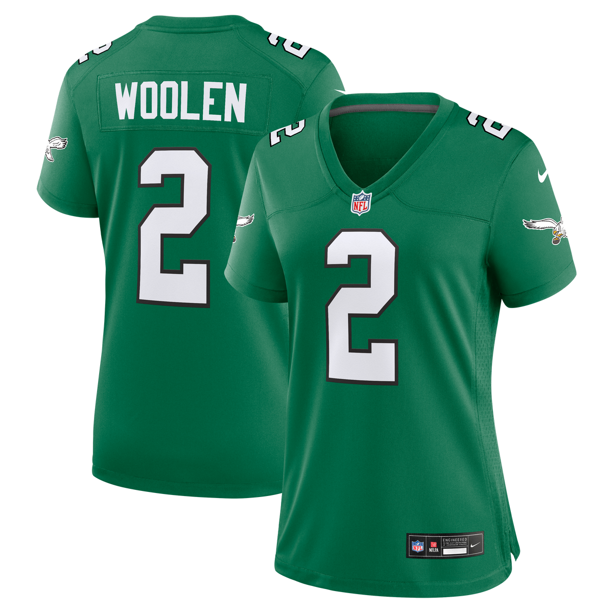 Women's Philadelphia Eagles Tariq Woolen Nike Kelly Green Alternate Game Jersey
