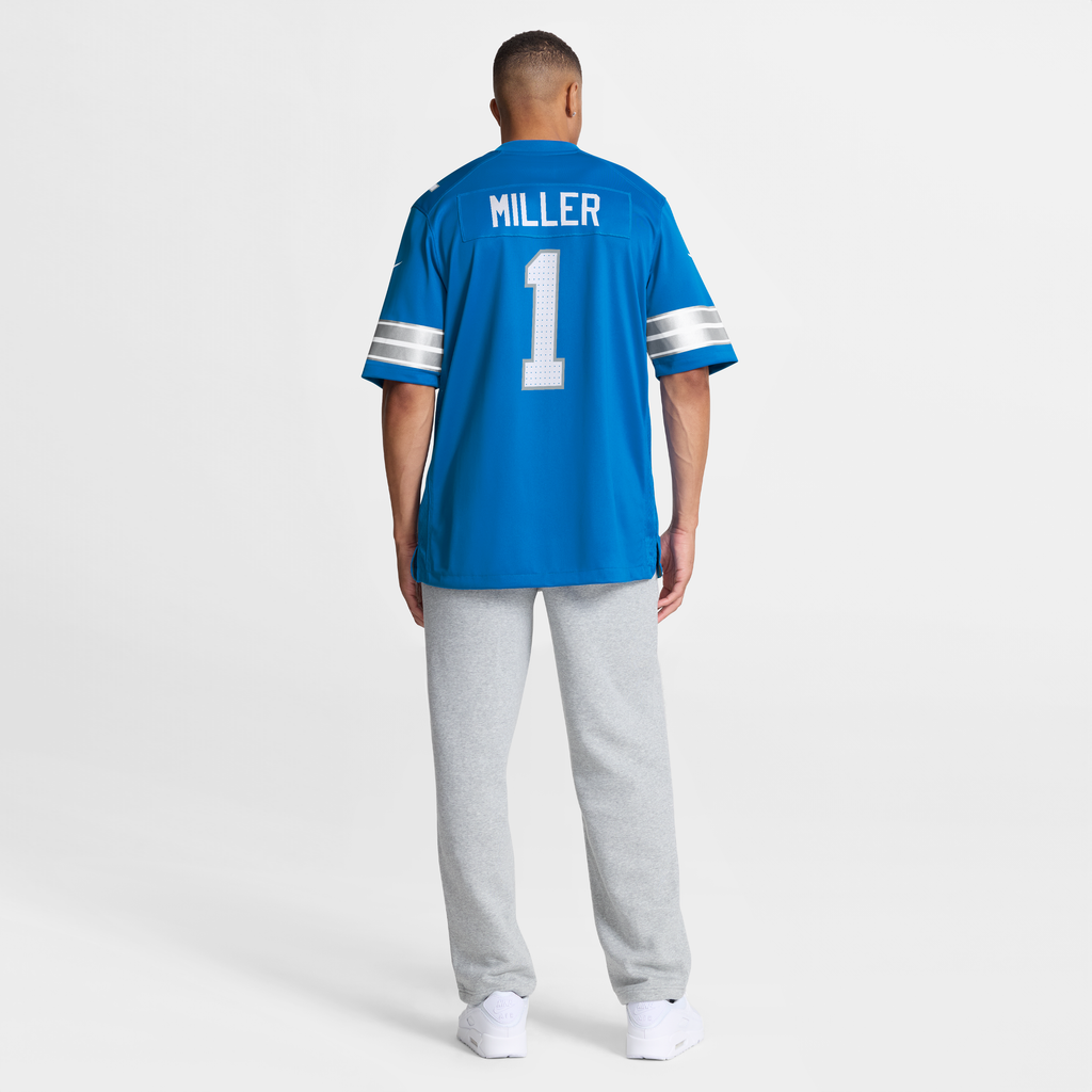 Men's Detroit Lions Blake Miller Nike Blue 2026 Nfl Draft First Round Pick No 17 Team Game Jersey