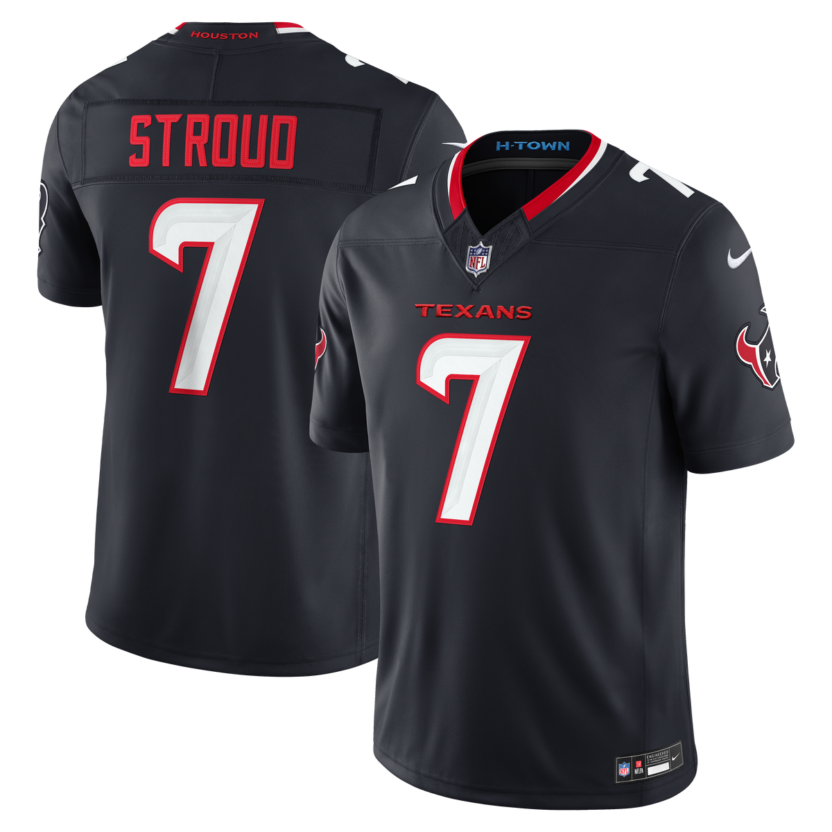 Men's Houston Texans Cj Stroud Nike Navy Team Vapor Fuse Stitched Limited Jersey