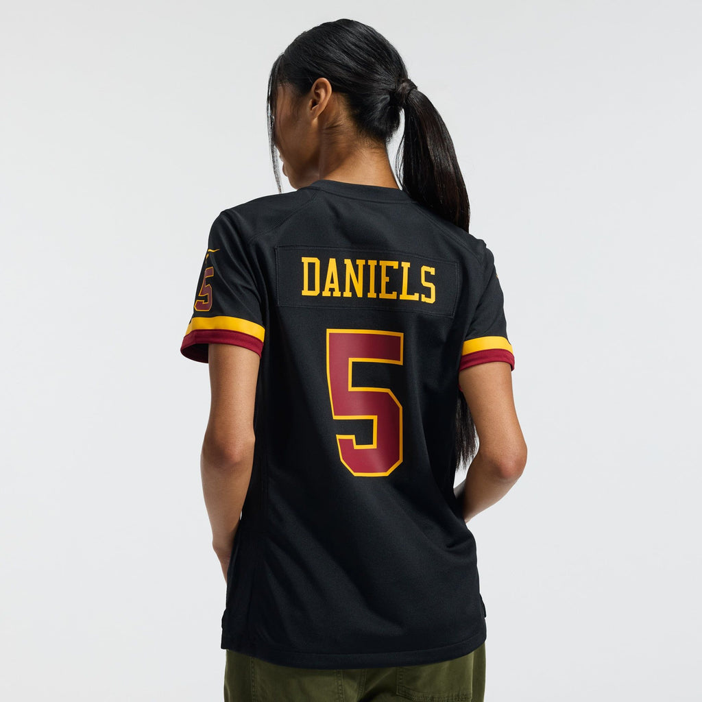 Women's Washington Commanders Jayden Daniels Nike Black Hail Raiser Alternate Game Jersey