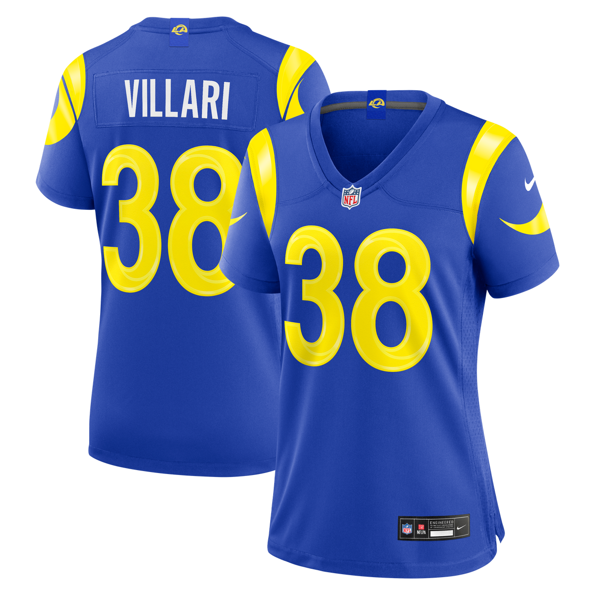 Women's Los Angeles Rams Dan Villari Nike Royal Team Game Jersey