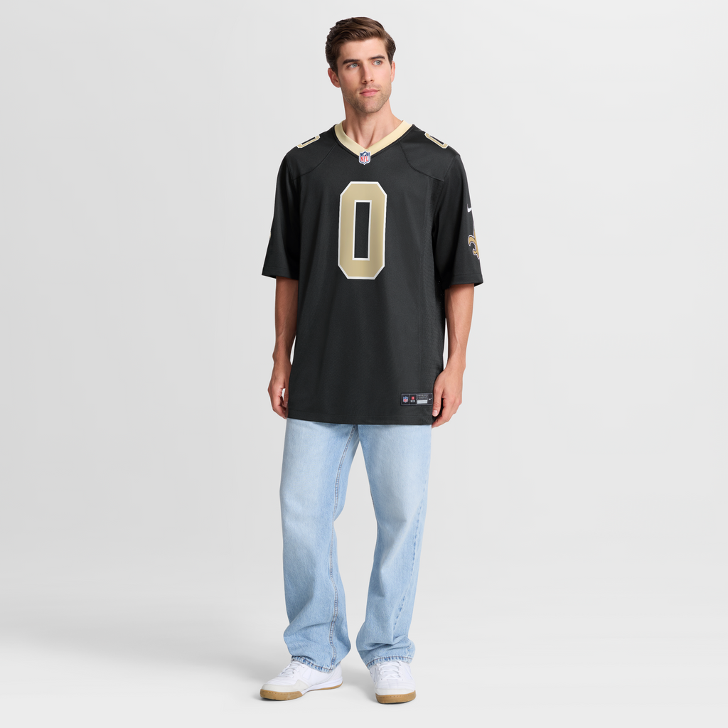 Men's New Orleans Saints Jordyn Tyson Nike Black 2026 Nfl Draft First Round Pick No 8 Team Game Jersey