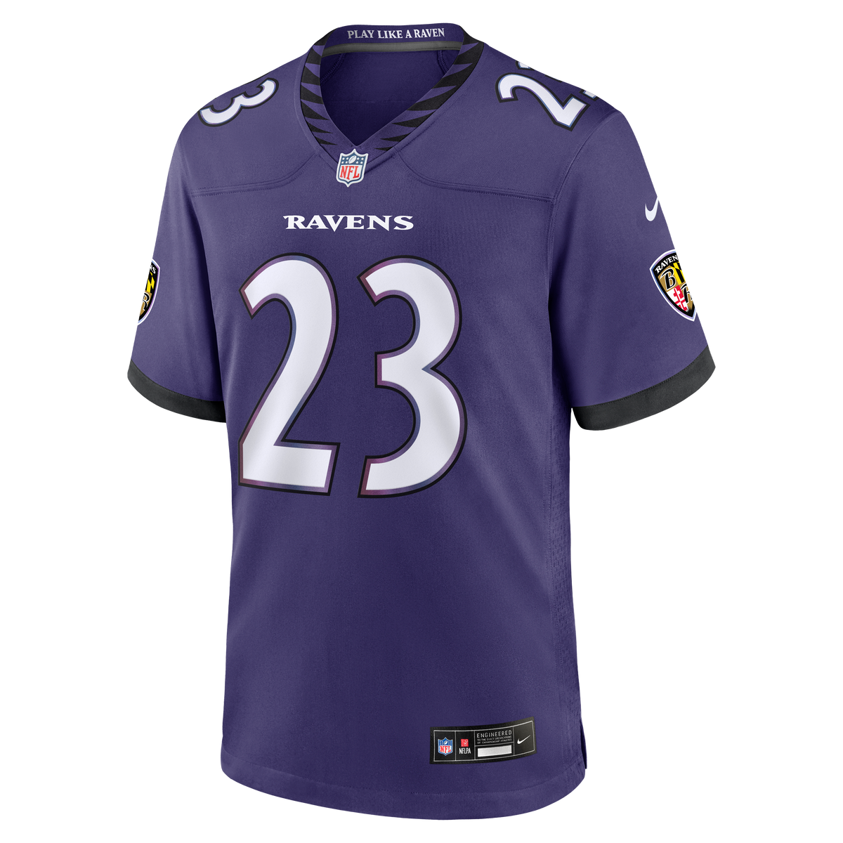 Men's Baltimore Ravens Adam Randall Nike Purple Team Game Jersey