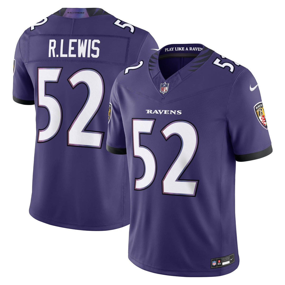Men's Baltimore Ravens Ray Lewis Nike Purple Vapor Fuse Stitched Retired Limited Jersey