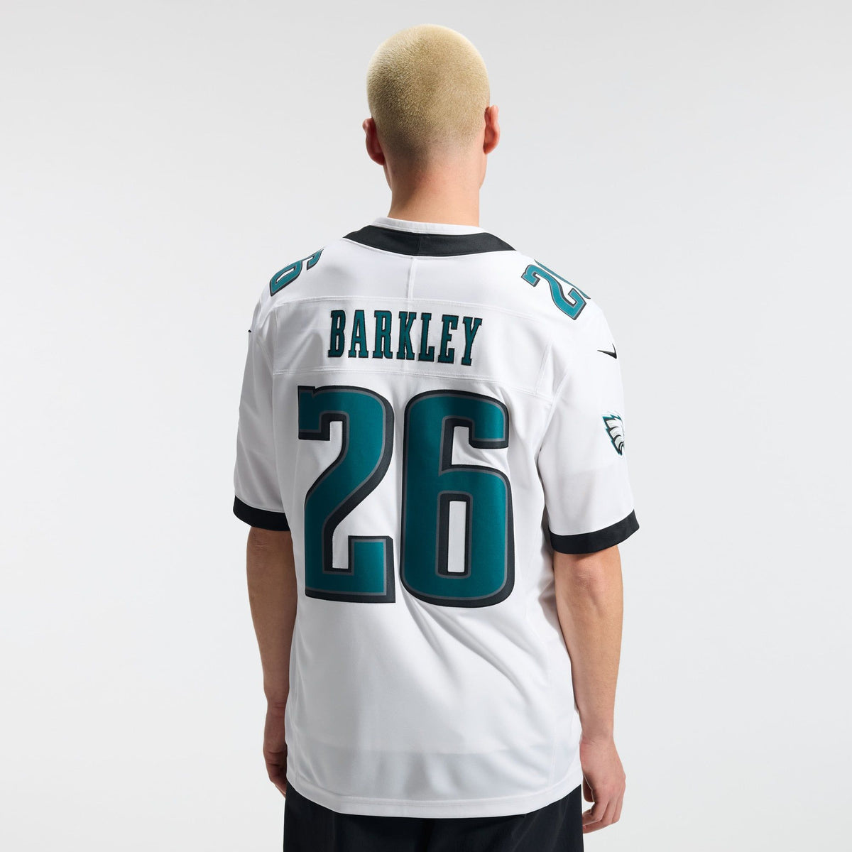 Men's Philadelphia Eagles Saquon Barkley Nike White Vapor Fuse Stitched Limited Jersey