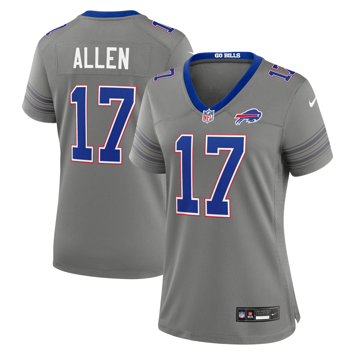 Women's Buffalo Bills Josh Allen Nike Gray Nickel City Game Jersey