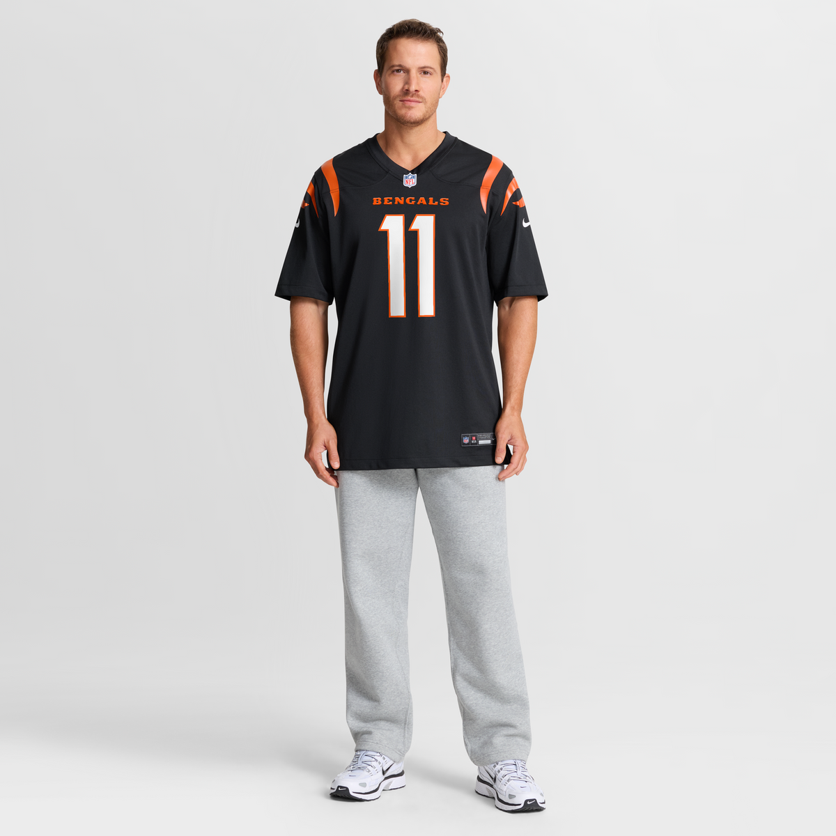 Men's Cincinnati Bengals Josh Johnson Nike Black Team Game Jersey
