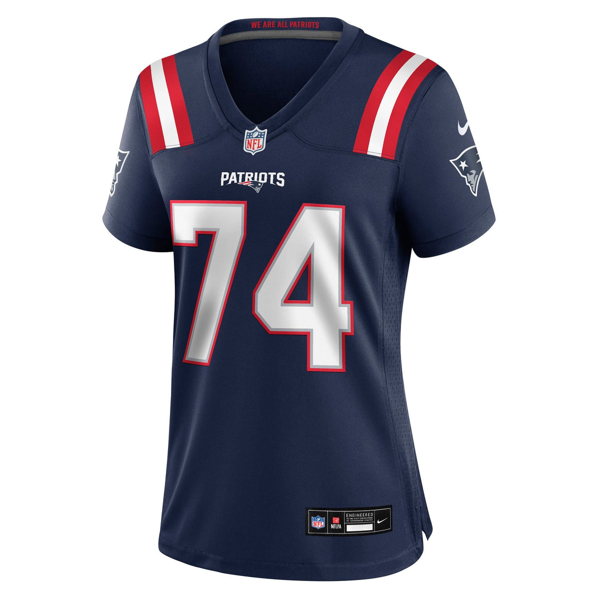 Women's New England Patriots Caleb Lomu Nike Navy Team Game Jersey