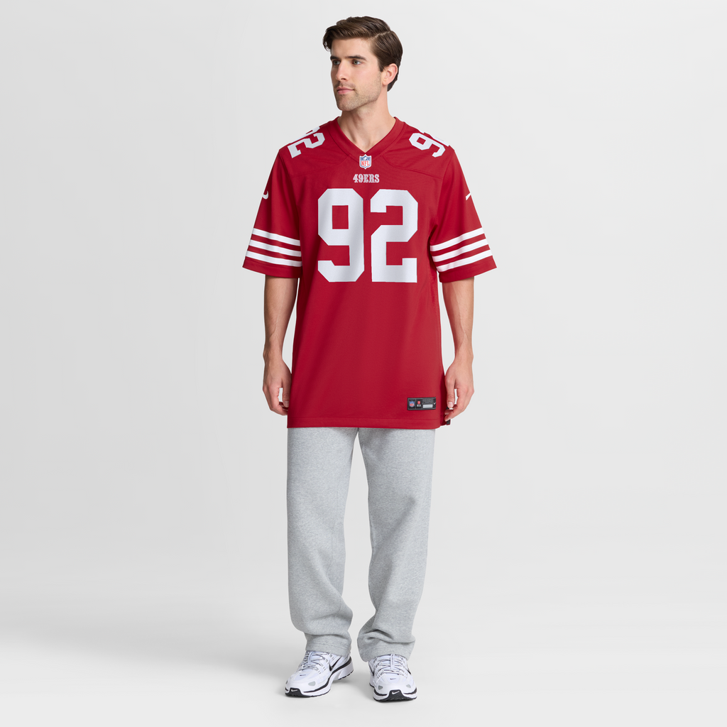 Men's San Francisco 49Ers Osa Odighizuwa Nike Scarlet Team Game Jersey