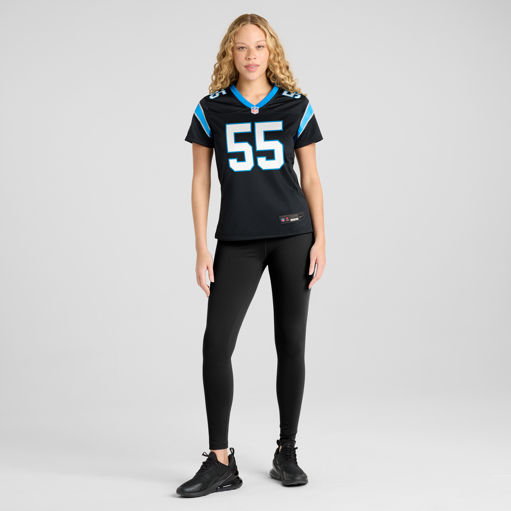 Women's Carolina Panthers Devin Lloyd Nike Black Team Game Jersey