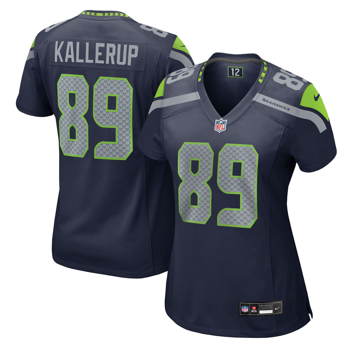 Women's Seattle Seahawks Nick Kallerup Nike College Navy Team Game Jersey
